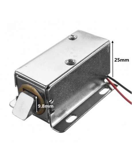 24V DC Cabinet Door Drawer Electric Lock Assembly Solenoid Lock Silver
