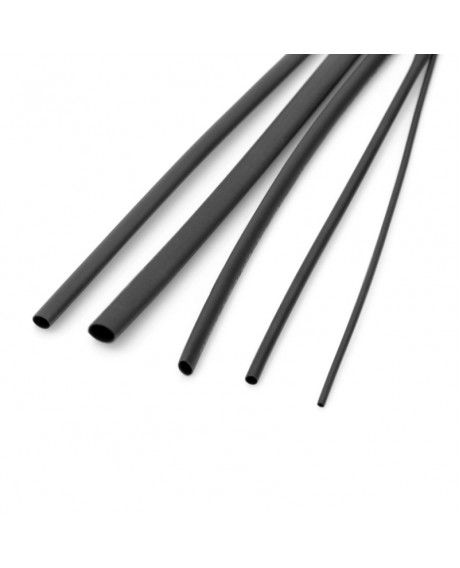 1M 5-Piece Heat Shrink Tube Kit (0.8/1.5/2.5/3.5/4.5mm) Black