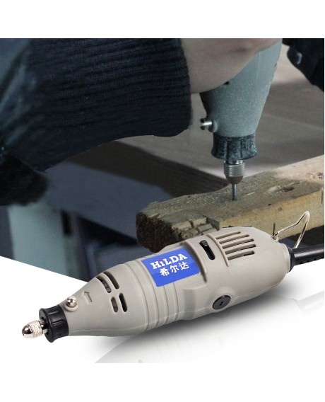 HILDA JD3323C 150W Variable Speed Electric Grinder Mini Rotary Tool Drill with Power Switch