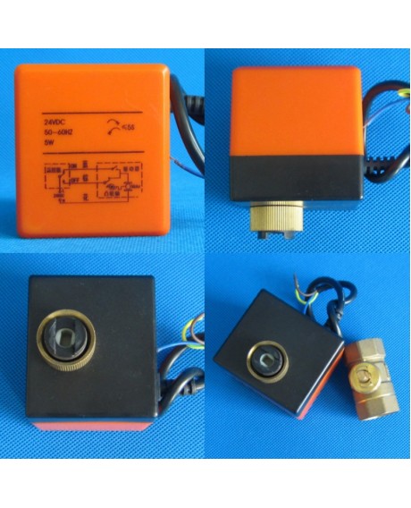 3/4" Motorized Electric Brass Ball Valves 3 Wire AC 220V Full Port Valve - DN20
