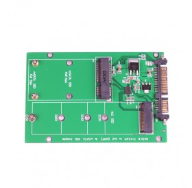 1pc NGFF M.2 B+M KEY or mSATA SSD to SATA III 3 Adapter Card