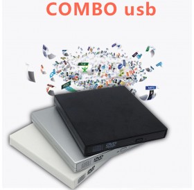 Slim External USB 2.0 DVD Drive CD RW Writer Burner Reader Player For PC Laptop