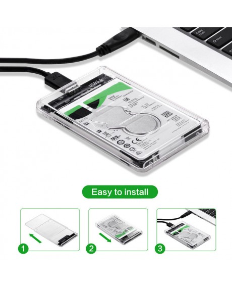USB 3.0 2.5Inch SATA3 5gbps Hard Drive Enclosure Caddy Case For External HDD/SSD