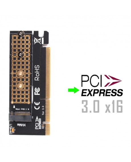 M.2 NVMe SSD NGFF TO PCIE 3.0 X16 adapter M Key interface card Suppor PCI Express 3.0 x4 2230-2280 Size m.2 FULL SPEED
