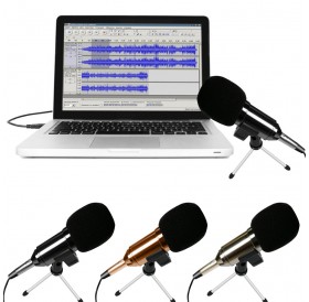 BM 800 microphone for computer professional USB wired studio condenser mic with tripod stand for karaoke pc laptop