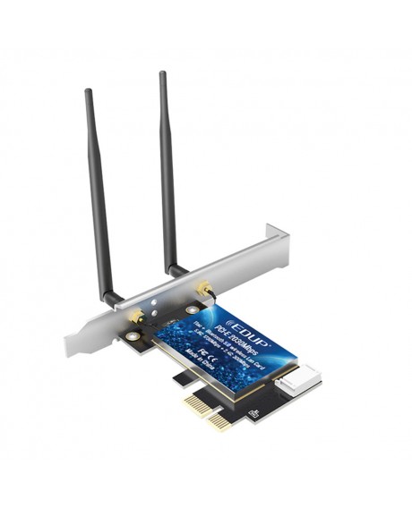 2.4Ghz 5Ghz wireless network card integrated Bluetooth 5.0 PCI-E port 2*5dBi dual antenna support win10 64-bit system