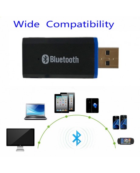 Bluetooth 5.0 audio receiver Stereo USB car adapter cable convertible Wireless bluetooth DIY 3.5MM audio AUX earphone can talk