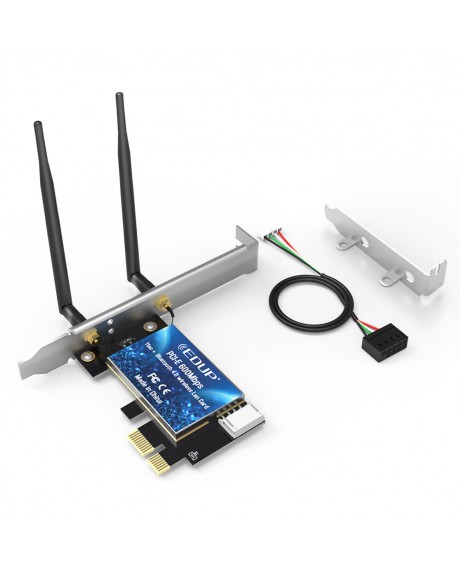 2.4GHz/5.8Ghz Dual Band AC600 WiFi Bluetooths PCI Express Adapter With 2*5DBi Antenna wifi laptop card