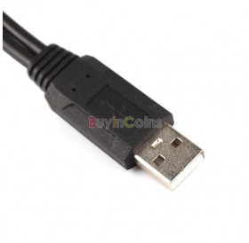 USB 2.0 A Male to 2 Double Dual USB Female Splitter Cable HUB Charger SYNC