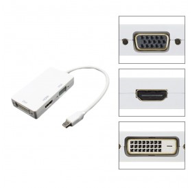 Mini Display Port to DVI VGA HDMI 1080P Thunderbolt Adapter for MacBook Pro/Air