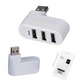 Rotatable High Speed 3 Ports USB HUB 2.0 USB Splitter Adapter for Notebook/Tablet Computer PC Peripherals