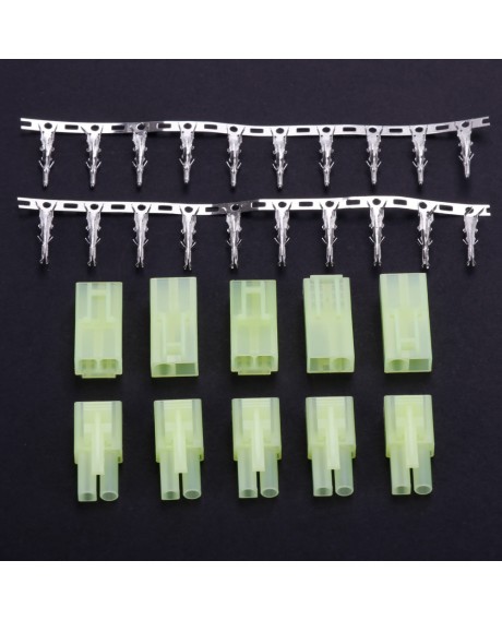 5 pairs Male Female Green Mini Tamiya Plug Unwired Connector for Airsoft RC NiMH