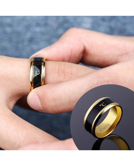 Multifunctional Waterproof  Temperature Sense Intelligent Ring Smart Wear Finger Changing Color Mood Feeling Emotion Temperature