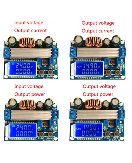 30V 4A LCD Constant Current/Voltage Adjustable Automatic Step-Up Down Power Supply Module