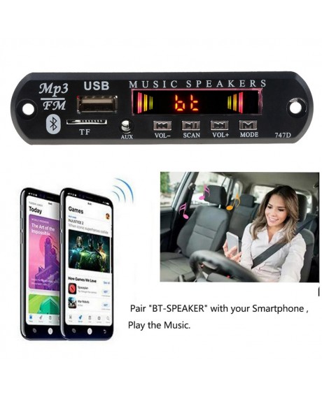 MP3 Player Decoder Board FM Radio TF USB 3.5 mm AUX Module Bluetooth Receiver Car kit Audio for IPhone 8 XS Xiaomi MI