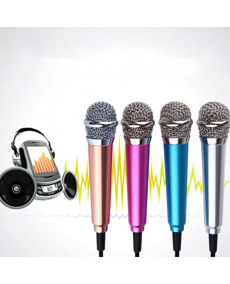 Mini 3.5mm Microphone Mic Mobile Phone Laptop MSN Karaoke Wired For Android IOS