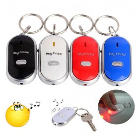 Colorful LED Key Finder Locator Find Lost Keys Flashing Alarming Key Chain Whistle Beep Sound Control