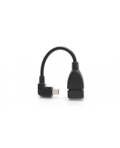 Right Angle USB Female to Mini USB Male Adapter Cable