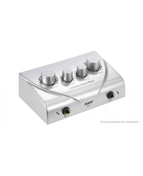 NKR N-1 Karaoke Sound Echo Mixer Dual Mic Inputs Amplifier (AU)
