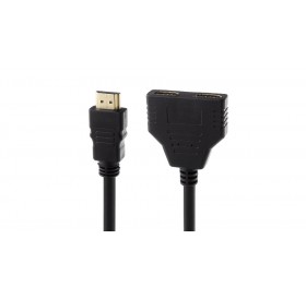 HDMI Male to Dual HDMI Female Adapter Splitter (33cm)