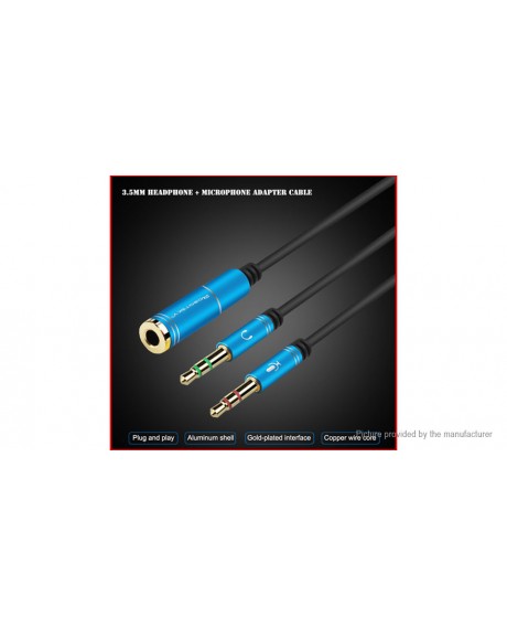 3.5mm to 2*3.5mm Audio Splitter Cable Adapter