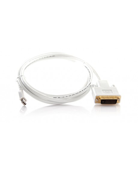 Mini DisplayPort Male to DVI 24+1 Male Adapter Cable - White (180cm)