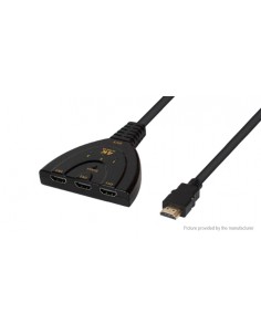 3-input 1-output HDMI Switch Splitter Adapter Cable