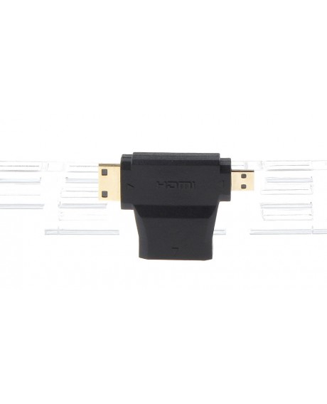 3-in-1 HDMI Female to Mini HDMI + Micro HDMI Male Adapter